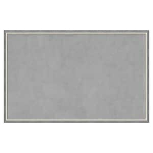 Theo Grey Narrow 33 in. x 21 in. Framed Magnetic Board