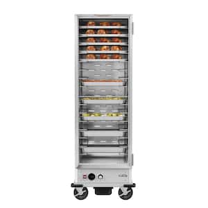 33 in. Commercial Non-Insulated Heated Holding Cabinet with Wire Racks and Glass Door in Silver Buffet Server