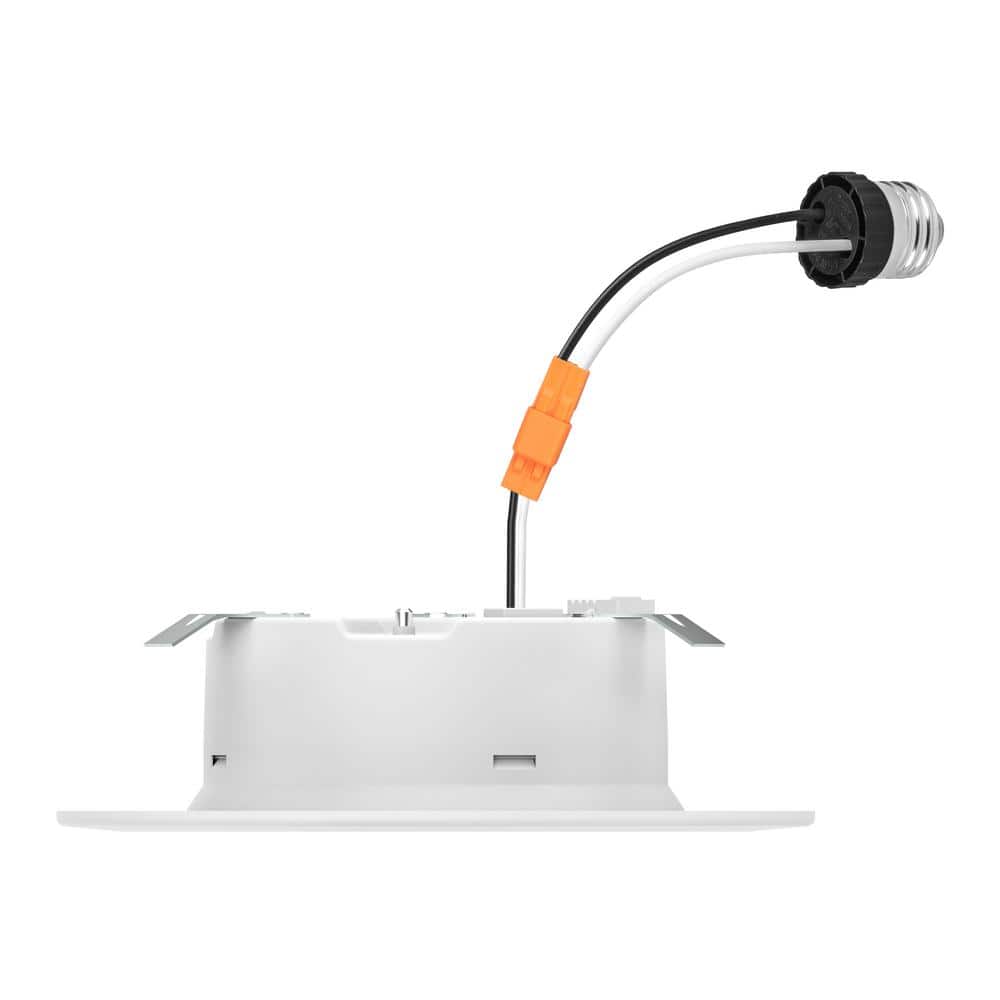 4-Inch White Dimmable LED Recessed Trim with Adjustable Color Technology (4-Pack)