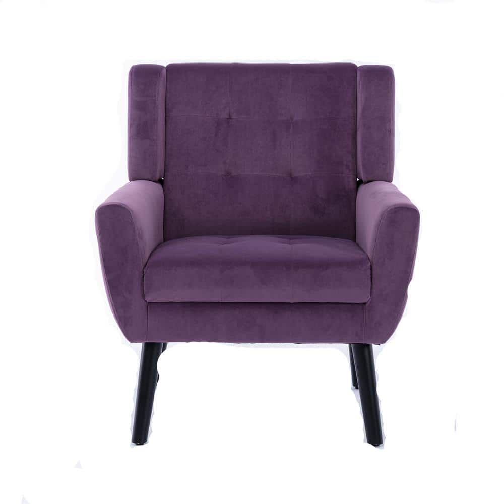 Hasten 29.5'' Wide Modern Soft Velvet Material Ergonomics Accent Chair Living Room Chair George Oliver Body Fabric: Lavender Purple Velvet