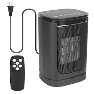 9.7 in. H 1500-Watt Electric Space 90° Oscillating Ceramic Heater Fan Space Heater with Remote Control Digital Display