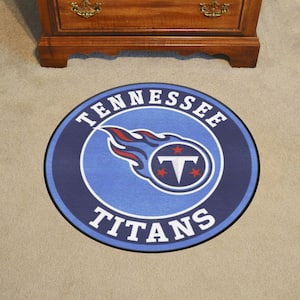 NFL Tennessee Titans Navy 2 ft. x 2 ft. Round Area Rug
