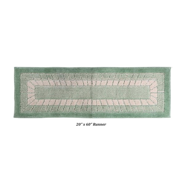 Radiance Green 20 in. x 60 in. Runner 100% Polypropylene Kitchen Mat
