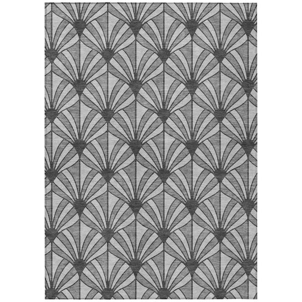 Chantille Machine Washable Indoor/Outdoor Abstract ACN2426 Gray 3 ft. x 4 ft. Area Rug