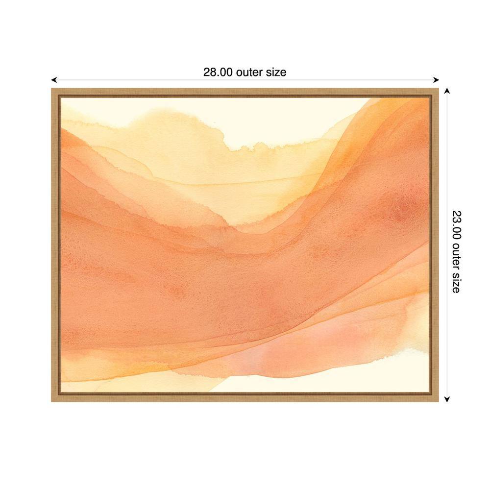 Sunset Layers Abstract Orange and Peach Canvas Print