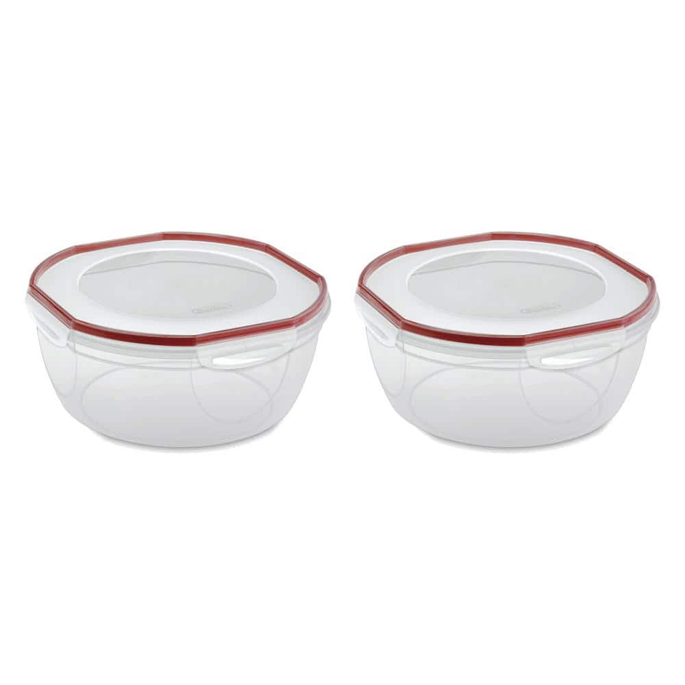 Sterilite Ultra Seal 8.1 qt. Plastic Food Storage Bowl Container (2-Pack) -  2 x 03958602