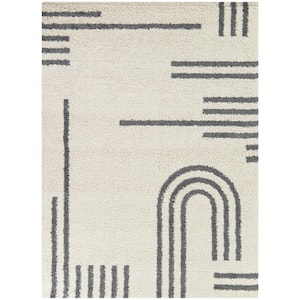 Erin Grey 8 ft. x 10 ft. Striped Area Rug