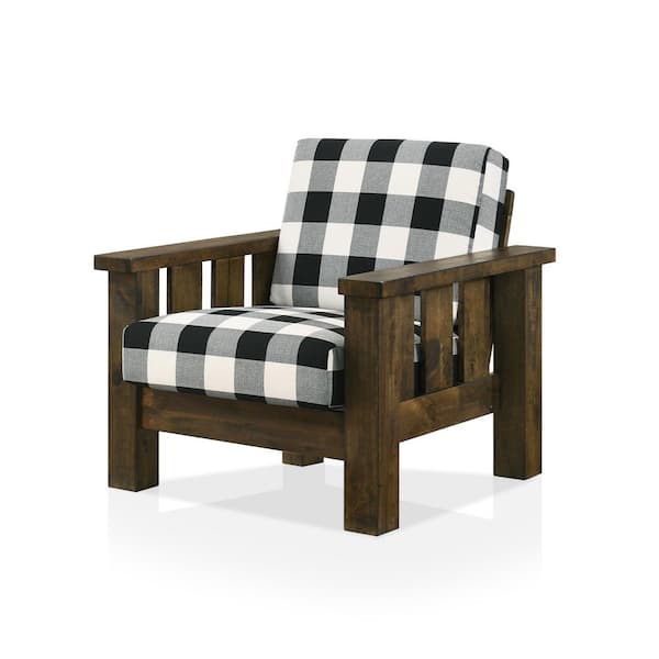 Furniture of America Thu 55 in. W Rustic Oak Linen 2-Seater