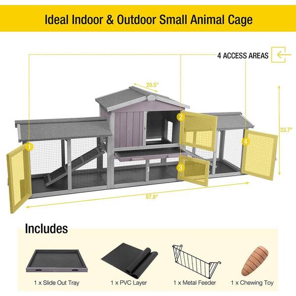 Extra large clearance rabbit hutch indoor