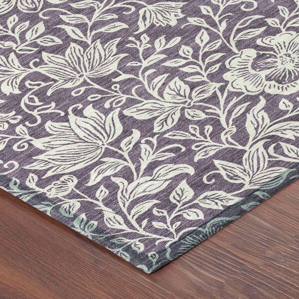 Chantille Machine Washable Indoor/Outdoor Abstract ACN2572 Plum 3 ft. x 4 ft. Area Rug