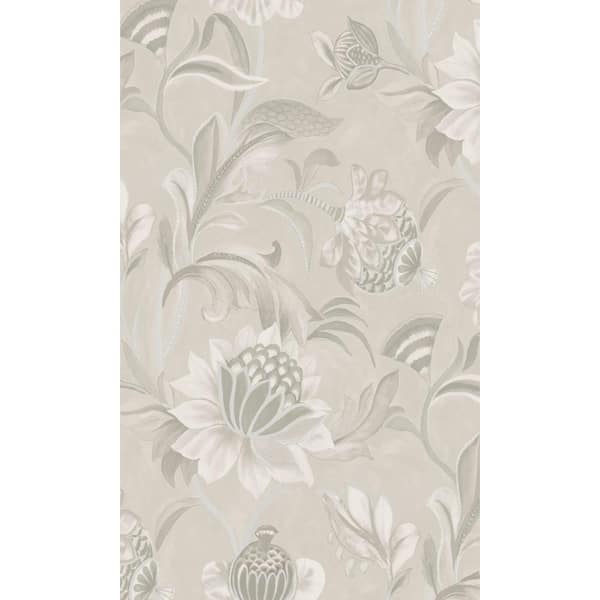 Walls Republic Dove Grey Jacobean Style Floral Print Non Woven Non-Pasted Textured Wallpaper 57 Sq. Ft.