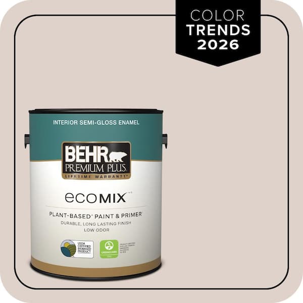 1 gal. #N150-1 Mocha Ice Semi-Gloss Enamel EcoMix Plant-Based Interior Paint & Primer