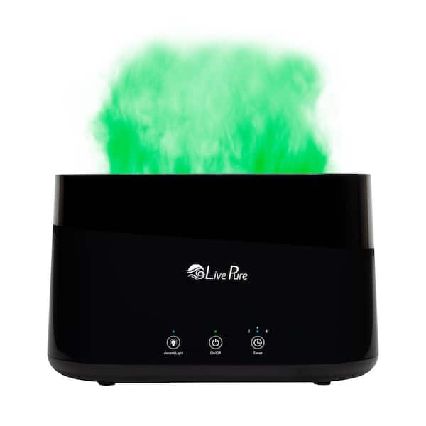 FILTER-MONSTER LivePure AquaFlame Ultrasonic Humidifier-Black