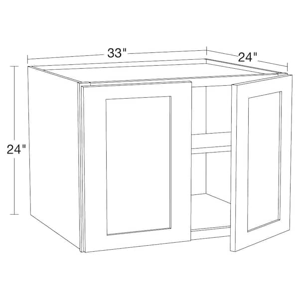 Hargrove Cinnamon Stain Plywood Shaker Assembled Base Kitchen Cabinet Soft  Close 36 in W x 24 in D x 34.5 in H