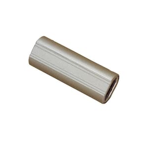 Brushed Steel Straight Connector for Flexible Track Lighting