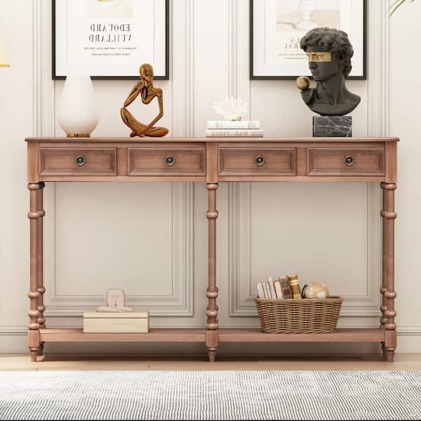 JASMODER 59.06 in. Antique brown Specialty Other Coffee Table for Home or Office Use