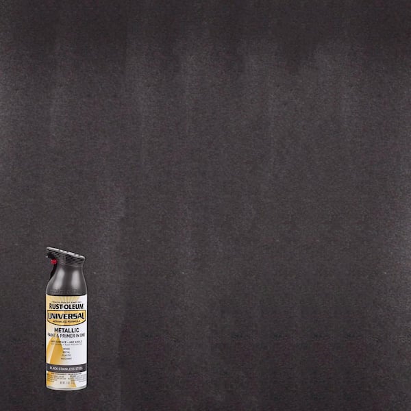 Rust-Oleum Universal 11 oz. All Surface Metallic Black Stainless Steel Spray Paint and Primer in 1