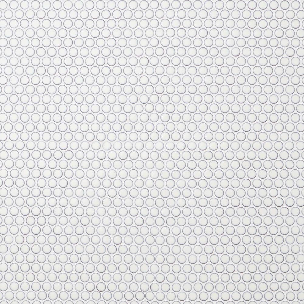 Ivy Hill Tile Bliss Edged Penny Vintage White 11.49 in. x 12.32 in ...