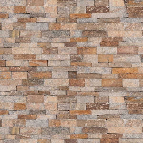 MSI Take Home Tile Sample - Canyon Creek Ledger Panel 4 in. x 4 in. Natural Quartzite Wall Tile
