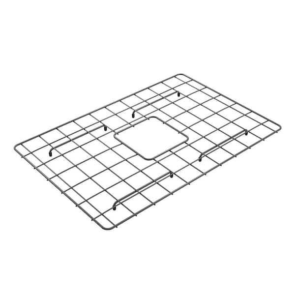 BOCCHI 24 in. L x 16 in. W Bottom Grid 2.0 in Gun Metal for 27 in. 1356 Single Bowl Sink