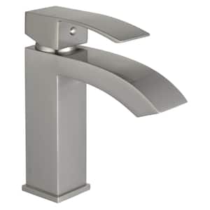 Marella Single-Handle Single-Hole Bathroom Faucet in Brushed Nickel