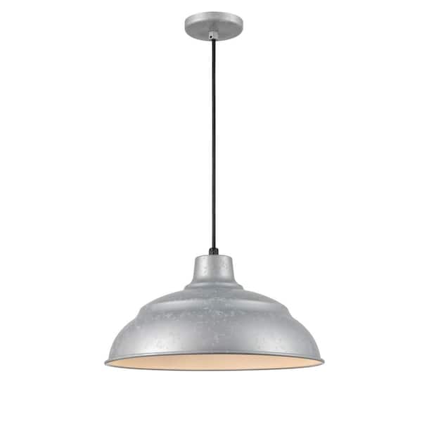 Millennium Lighting R Series 11-Watt Integrated LED Painted Galvanized Pendant with Metal Shade