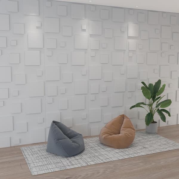 Mediterraneo 19.7 in. x 19.7 in. Decorative PVC 3D Wall Panels Hera Wall Design