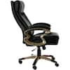 Hanover Atlas Black Executive Office Chair with Upholstered Faux