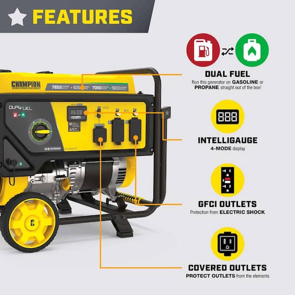 Champion Power Equipment 7850/6250-Watt Recoil Start Gasoline and