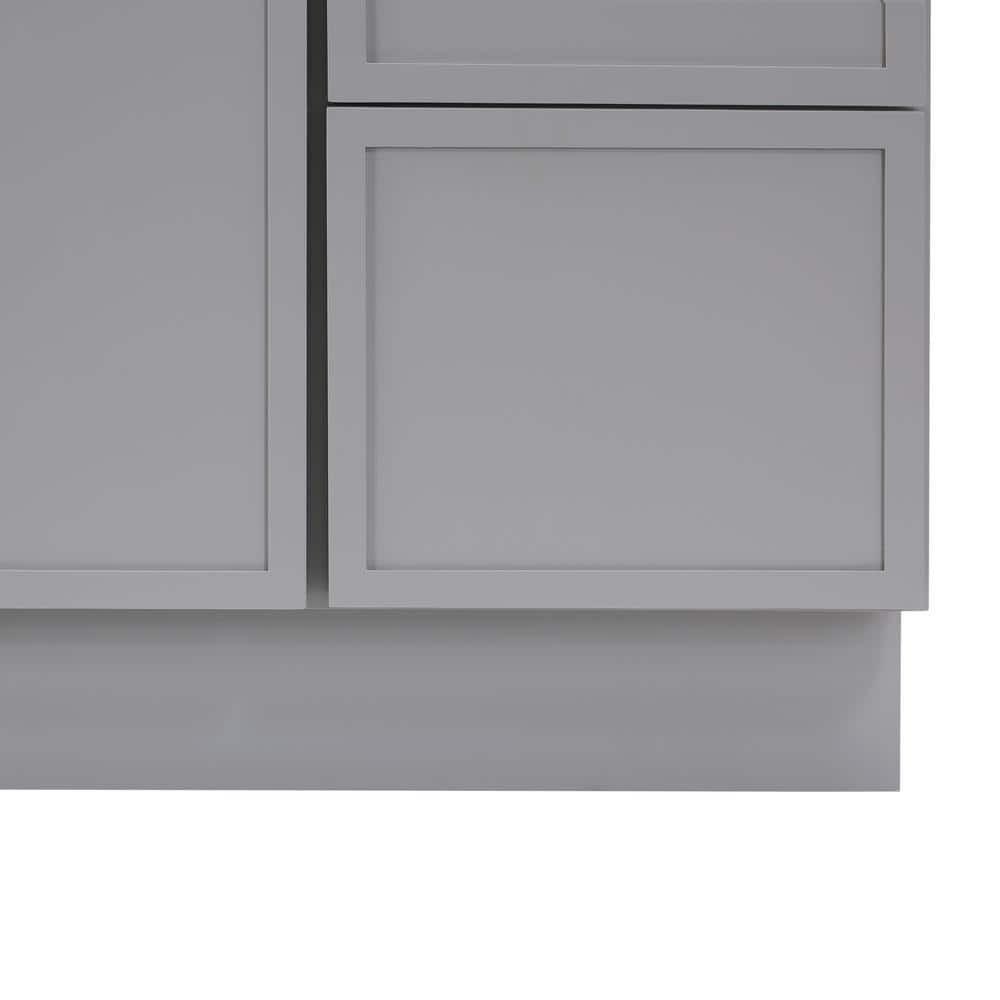 Gray Birch and Plywood Freestanding Single Bathroom Vanity