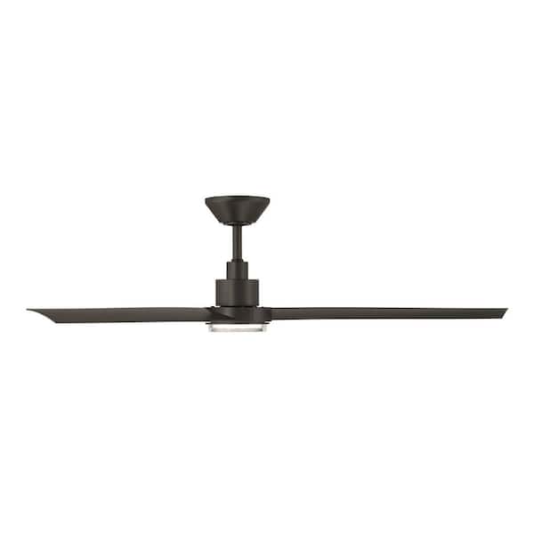 Bolo 56 in. Smart Indoor/Outdoor Bronze Standard Ceiling Fan Selectable CCT Integrated LED and Remote
