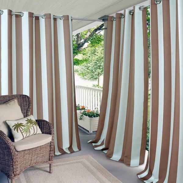 Elrene Aiden Stripe Indoor/Outdoor Window Curtain