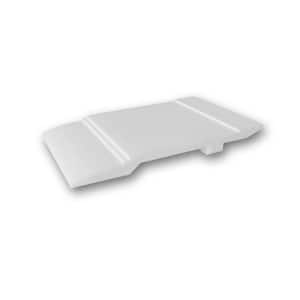 5/8 in. D x 5-7/8 in. W x 4 in. L Primed White High Impact Polystyrene Baseboard Moulding Sample Piece