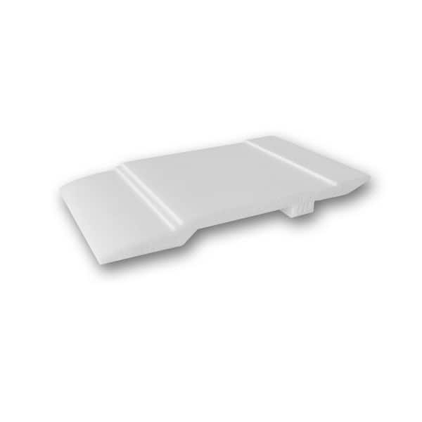 5/8 in. D x 5-7/8 in. W x 4 in. L Primed White High Impact Polystyrene Baseboard Moulding Sample Piece