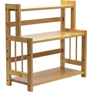 3-Tier Wood Household Shelving Unit Bamboo Countertop Organizer in Natural Finish (6 in. W x 4 in. H x 12 in. D)