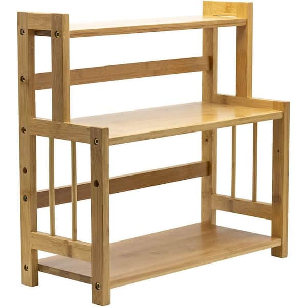 Sorbus 3-Tier Wood Household Shelving Unit Bamboo Countertop Organizer in Natural Finish (6 in. W x 4 in. H x 12 in. D)