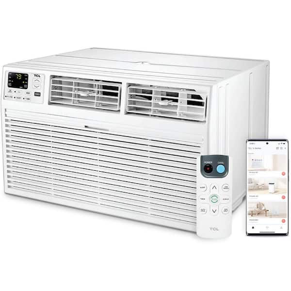 8,000 (DOE) BTU 115 Volts Through-the-Wall Air Conditioner Cools 350 sq. ft. with Heater, Remote  and  Wi-Fi in White