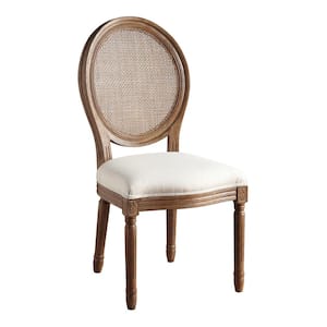 Merra Beige King Louis XVI Upholstery Dining Chair with Round