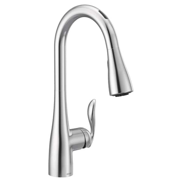 MOEN Arbor Single-Handle Smart Touchless Pull Down Sprayer Kitchen Faucet with Voice Control and Power Boost in Chrome
