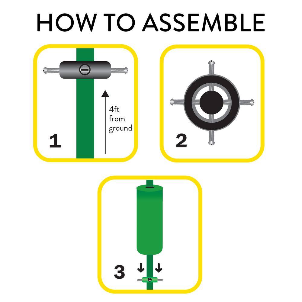 Green Metal Pole Mount Squirrel Baffle Guard