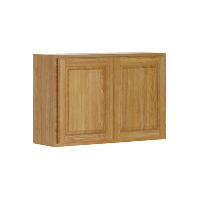 Madison Wall Cabinets in Medium Oak – Kitchen – The Home Depot