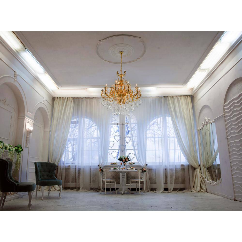 Grand Gold Empire Crystal Candle Chandelier