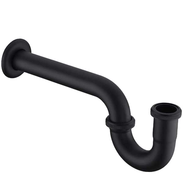 Novatto Decorative 1.25 in. Solid Brass U-Shape P- Trap in Matte Black