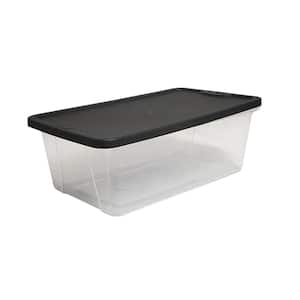 Snaplock 6 Qt. Clear Storage Container with Gray Lid (10-Pack)