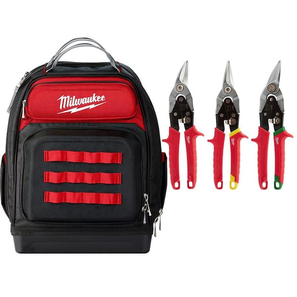 15 in. Ultimate Jobsite Backpack with 3-Pack Snip Set