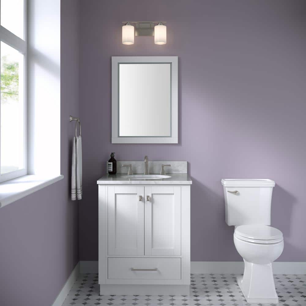 2-Light Satin Nickel Vanity Light with Etched White Glass price history on PriceWatchPro