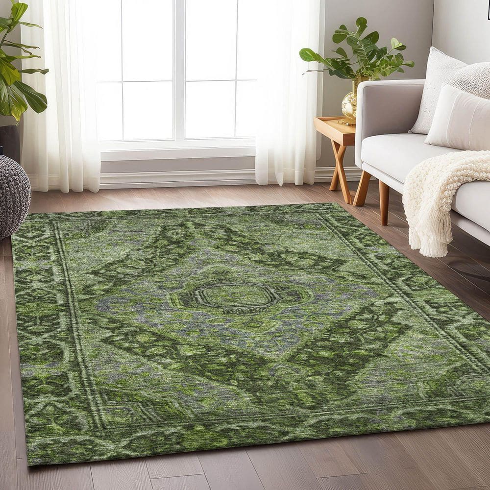 Chantille Machine Washable Indoor/Outdoor Abstract ACN1761 Olive 10 ft. x 14 ft. Area Rug price history on PriceWatchPro