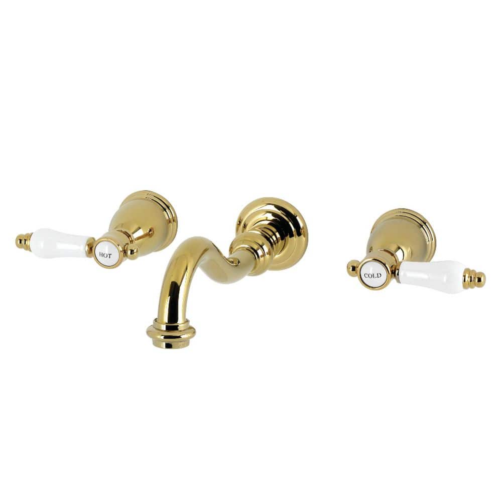 Bel-Air 2-Handle Wall-Mount Bathroom Sink Faucet in Polished Brass price history on PriceWatchPro