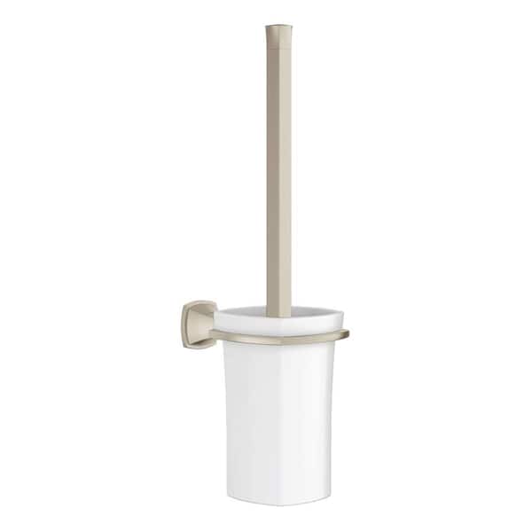 GROHE Grandera Wall-Mount Toilet Bowl Brush with Holder in Brushed Nickel InfinityFinish