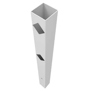 5 in. x 5 in. x 5 ft. White Vinyl Fence End/Gate Post